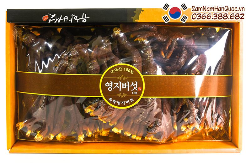 Nấm linh chi sừng hươu Hàn Quốc hộp 500g
