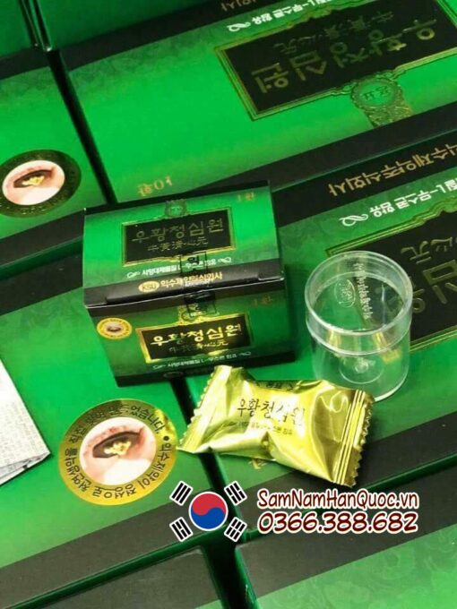 An cung ngưu hoàng hoàn hộp xanh giá rẻ chính hãng Hàn Quốc