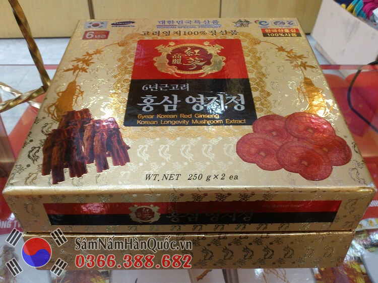 Cao hồng sâm linh chi 250gx2 Goryeowon tăng cường sức khỏe