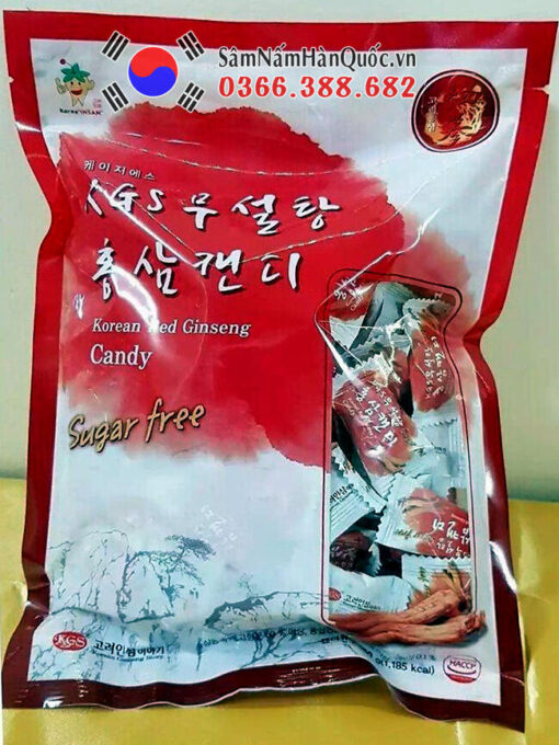 Kẹo hồng sâm không đường KGS 300g
