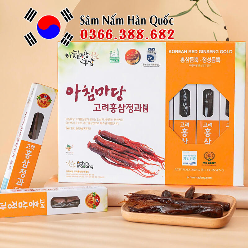 Sâm tẩm Mật ong nguyên củ Achimmadang 300g Sâm tẩm Mật ong nguyên củ Achimmadang 300g