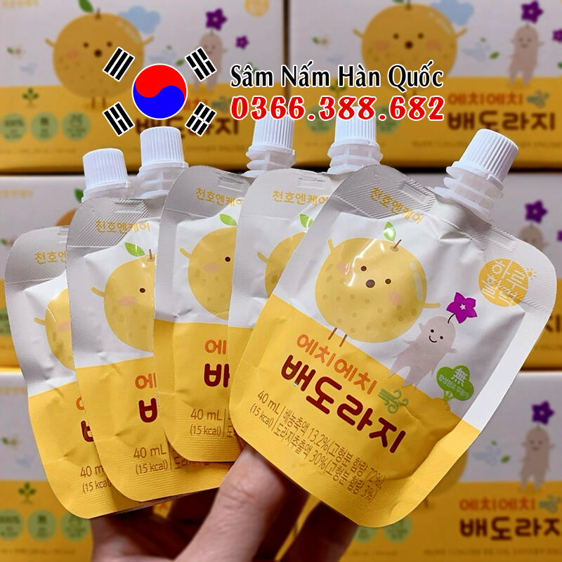 Nước ép Chunho Lê Hoa chuông 30 gói 40ml Nước ép Chunho Lê Hoa chuông 30 gói 40ml