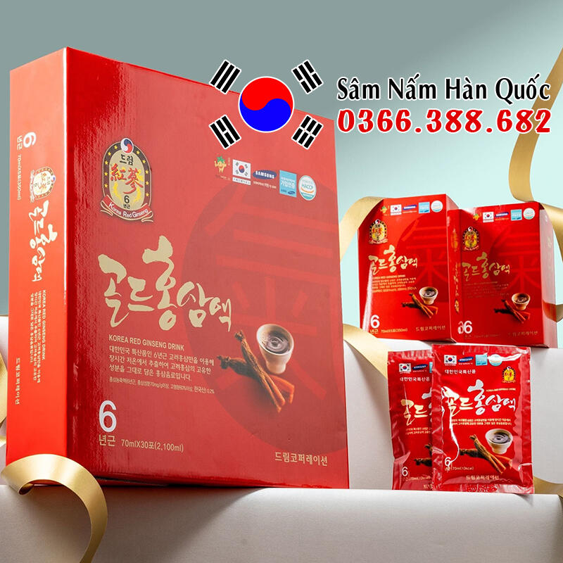 Nước hồng sâm chén Hàn Quốc Dream 30 gói 70ml Nước hồng sâm chén Hàn Quốc Dream 30 gói 70ml