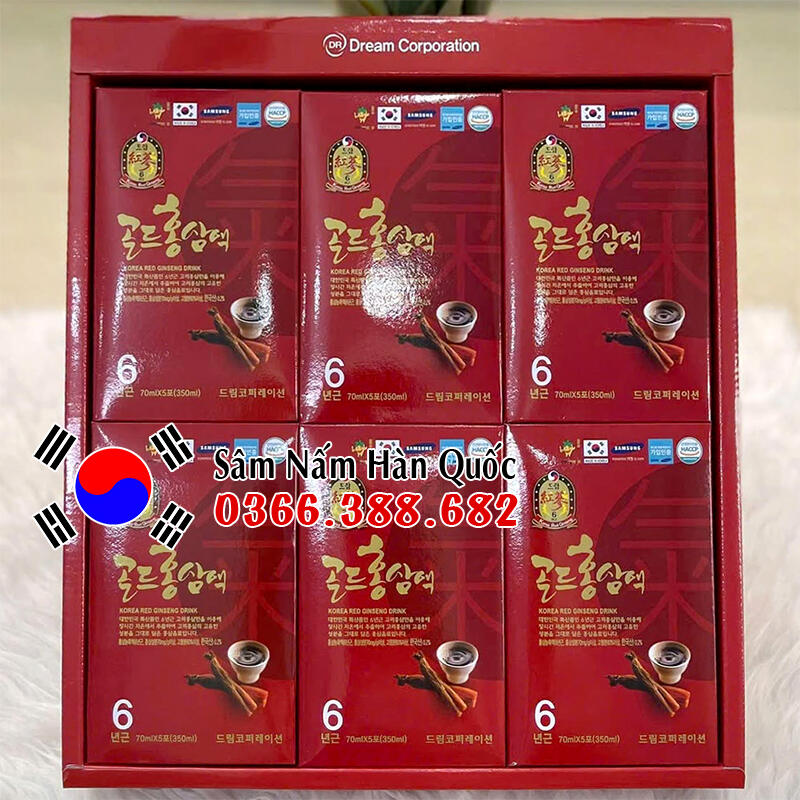 Nước hồng sâm chén Hàn Quốc Dream 30 gói 70ml Nước hồng sâm chén Hàn Quốc Dream 30 gói 70ml