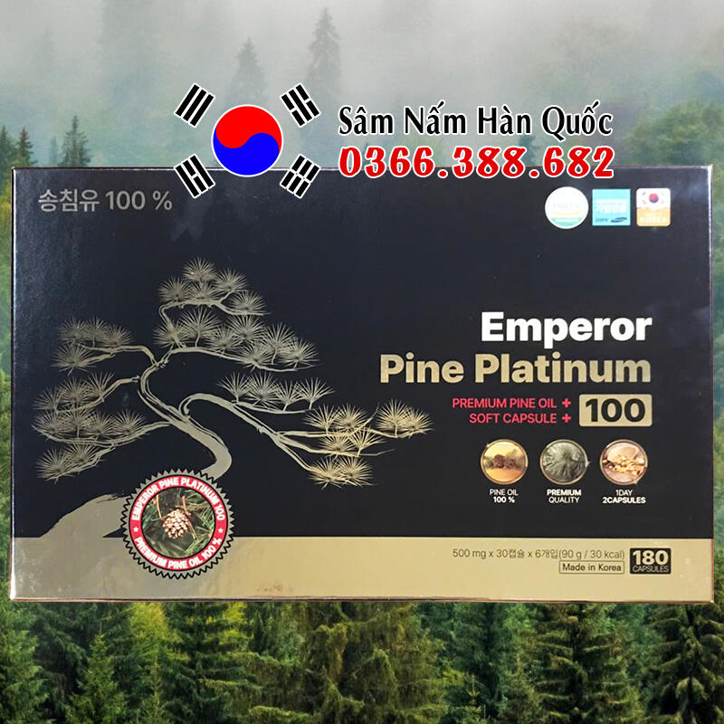 Tinh dầu thông đỏ Emperor Pine Platium 100 180 viên Tinh dầu thông đỏ Emperor Pine Platium 100 180 viên