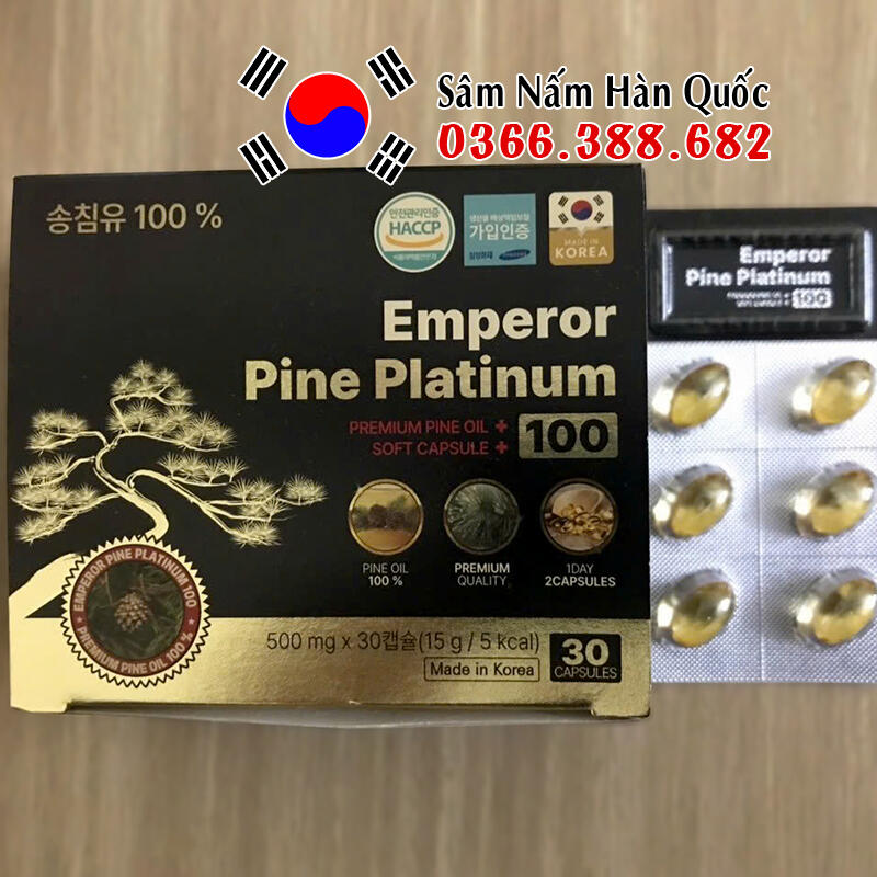 Tinh dầu thông đỏ Emperor Pine Platium 100 180 viên Tinh dầu thông đỏ Emperor Pine Platium 100 180 viên
