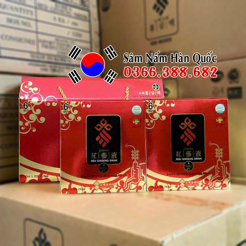 Nước hồng sâm Sobaek 30 gói 70ml Nước hồng sâm Sobaek 30 gói 70ml