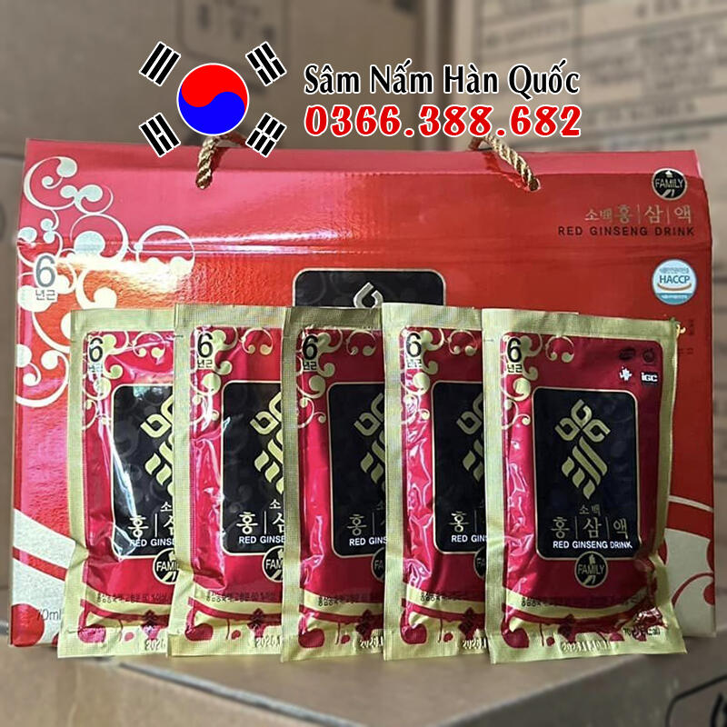 Nước hồng sâm Sobaek 30 gói 70ml Nước hồng sâm Sobaek 30 gói 70ml