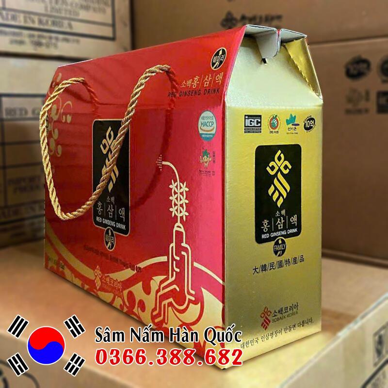Nước hồng sâm Sobaek 30 gói 70ml Nước hồng sâm Sobaek 30 gói 70ml