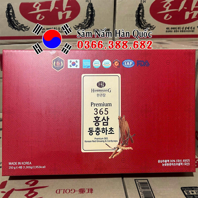 Cao hồng sâm Đông trùng 365 4 lọ 250g Cao hồng sâm Đông trùng 365 4 lọ 250g