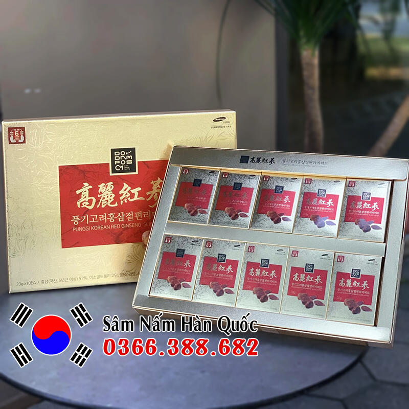 Sâm lát tẩm mật ong Dodampos CM 200g Sâm lát tẩm mật ong Dodampos CM 200g