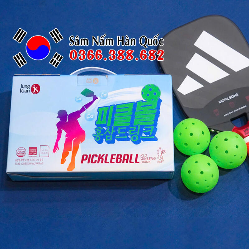 Nước hồng sâm Jung Kian Pickleball 30 gói 50ml Nước hồng sâm Jung Kian Pickleball 30 gói 50ml