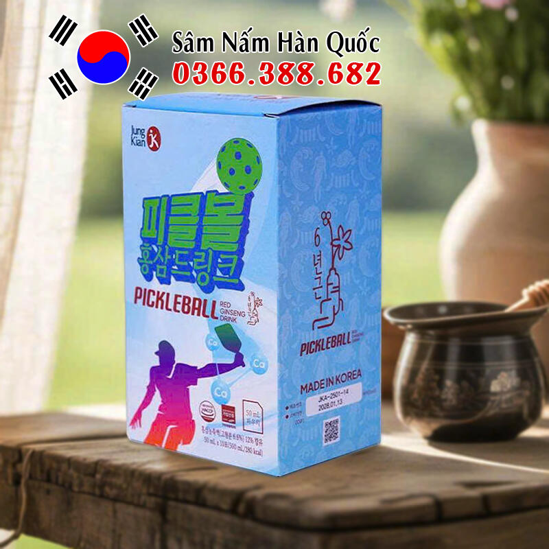 Nước hồng sâm Jung Kian Pickleball 30 gói 50ml Nước hồng sâm Jung Kian Pickleball 30 gói 50ml