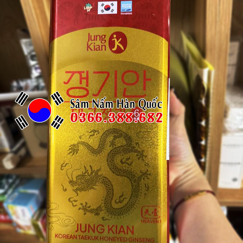 Thiên sâm tẩm Mật ong nguyên củ Jung Kian 300g