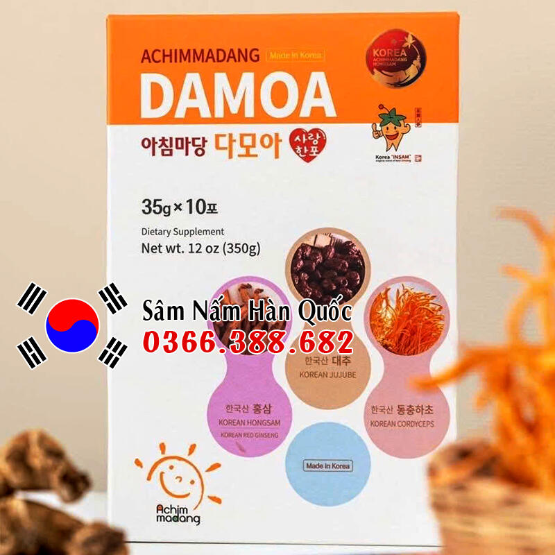 Nước hồng sâm Đông trùng Táo đỏ Achimmadang Damoa 30 gói Nước hồng sâm Đông trùng Táo đỏ Achimmadang Damoa 30 gói