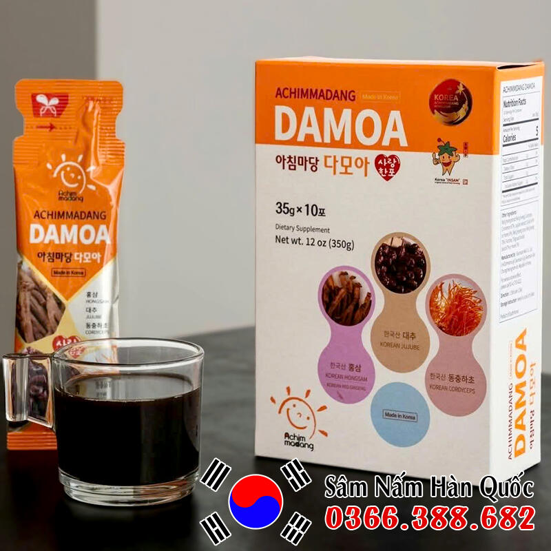 Nước hồng sâm Đông trùng Táo đỏ Achimmadang Damoa 30 gói Nước hồng sâm Đông trùng Táo đỏ Achimmadang Damoa 30 gói