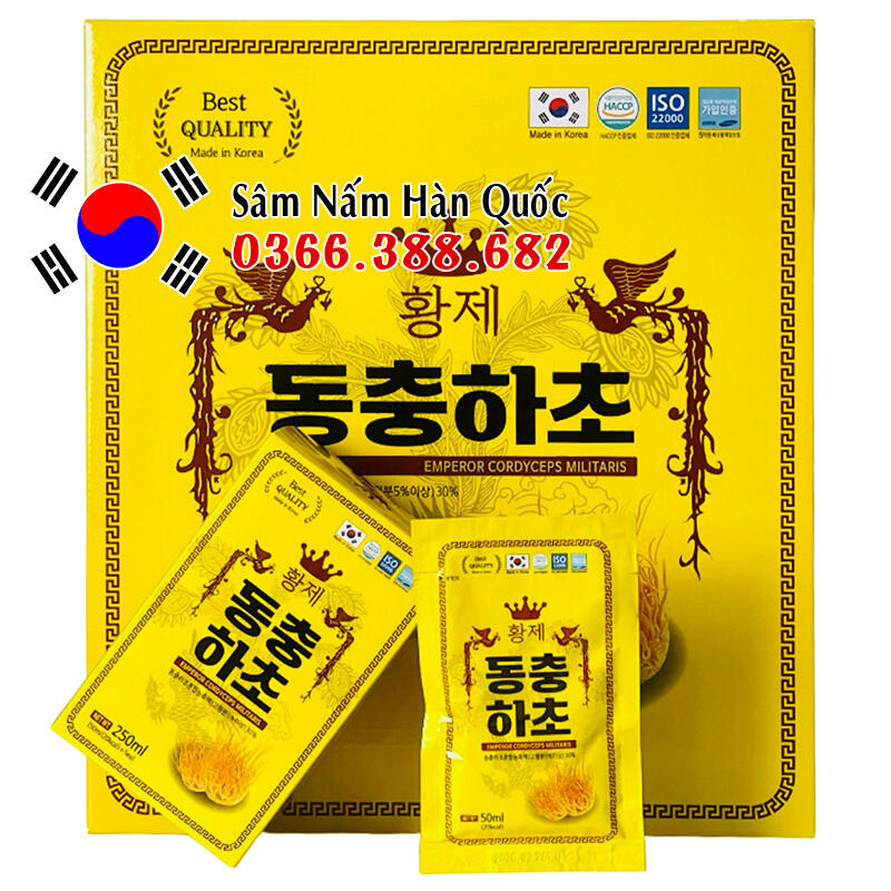 Nước đông trùng hạ thảo Daehan 30 gói 50ml Nước đông trùng hạ thảo Daehan 30 gói 50ml