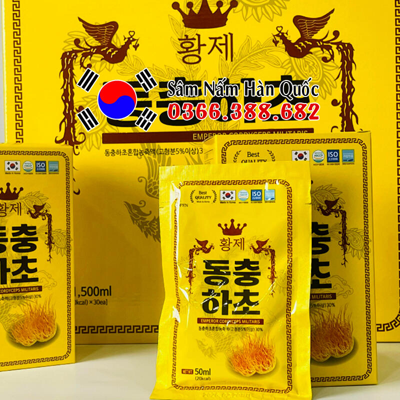 Nước đông trùng hạ thảo Daehan 30 gói 50ml Nước đông trùng hạ thảo Daehan 30 gói 50ml