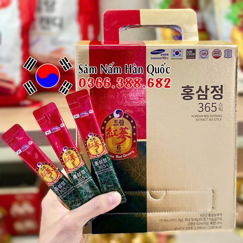 Tinh chất hồng sâm 365 Dream 100 gói 10ml Tinh chất hồng sâm 365 Dream 100 gói 10ml